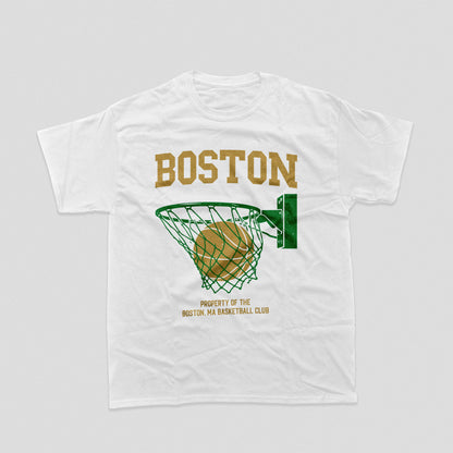 Boston Basketball Shirt Vintage Hoop Game Day Tee