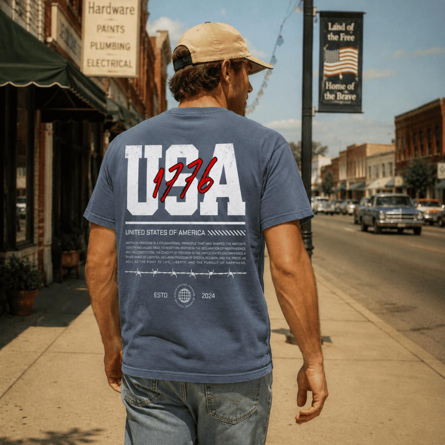 USA 1776 T-Shirt - Black