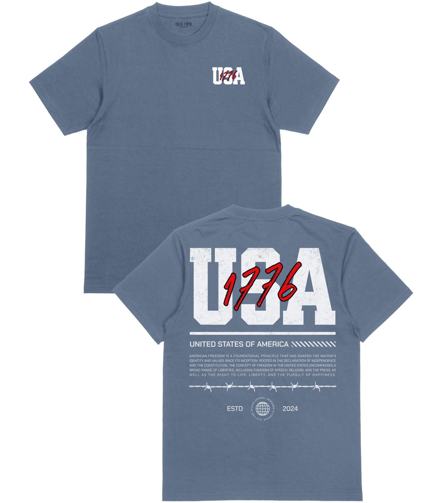 USA 1776 T-Shirt - Denim